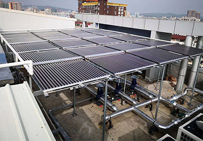 真空管太阳能热水系统工作原理图